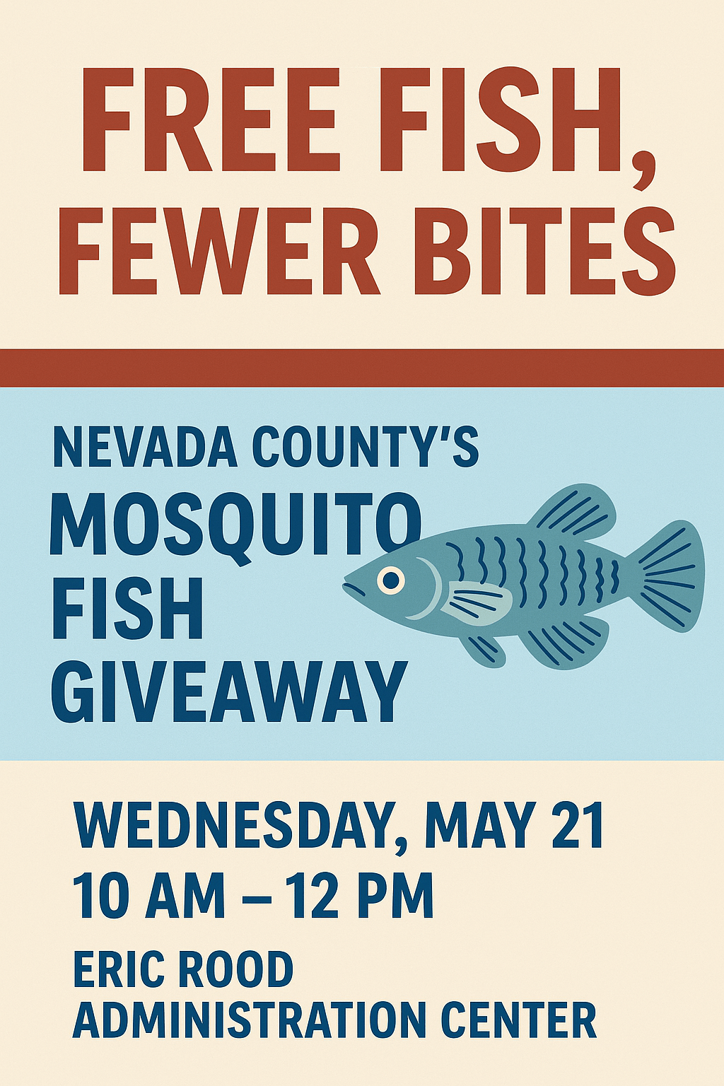 Free Fish, Fewer Bites: Nevada County’s Mosquito Fish Giveaway Is Back!