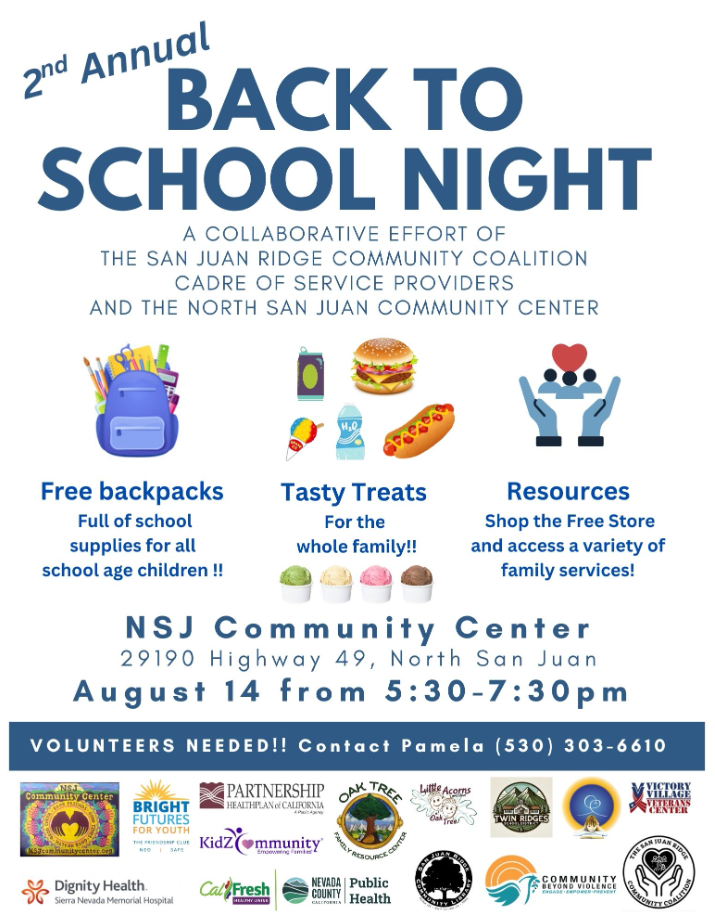 2nd Annual Back to School Night at the NSJ Community Center!